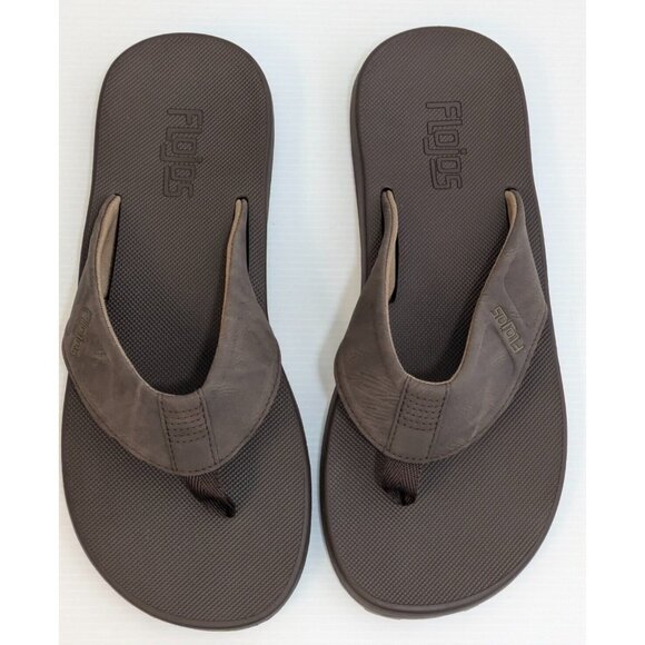 NWT Flojos' Men's Flip-Flop Sandals Slip On Pool Non Slip Thongs Sz 11 $50 5C190 - Picture 1 of 2
